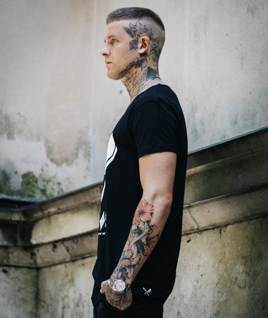 Black T-Shirt | Cut – USA & Distorted Barber Neck Blades Distorted People Butcher People